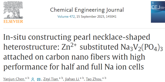 《Chemical Engineering Journal》期刊关于“静电纺丝”的6篇新成果212.png