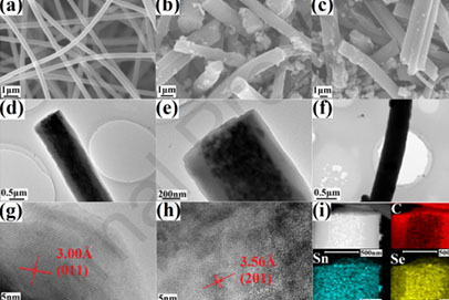 常熟理工学院陶石&钱斌Journal of Energy Chemistry：核壳结构SnSe@C微棒用于钠离子电池负极