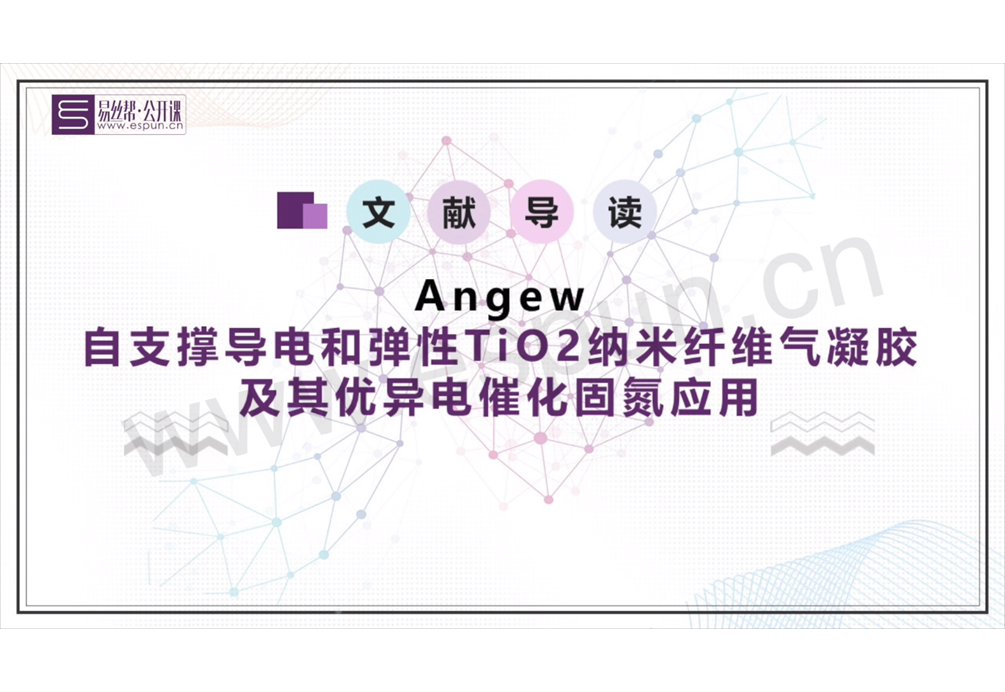 文献导读：Angew｜自支撑导电和弹性TiO2纳米纤维气凝胶及其优异电催化固氮应用