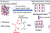 东华理工大学那兵Polymer：静电纺丝PEO-硫脲络合物纳米纤维中无序态I'的形成与相变