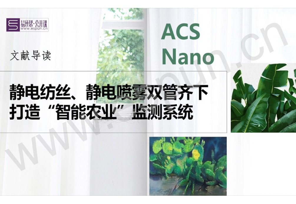 文献导读：ACS Nano 静电纺丝、静电喷雾双管齐下 打造“智能农业”监测系统