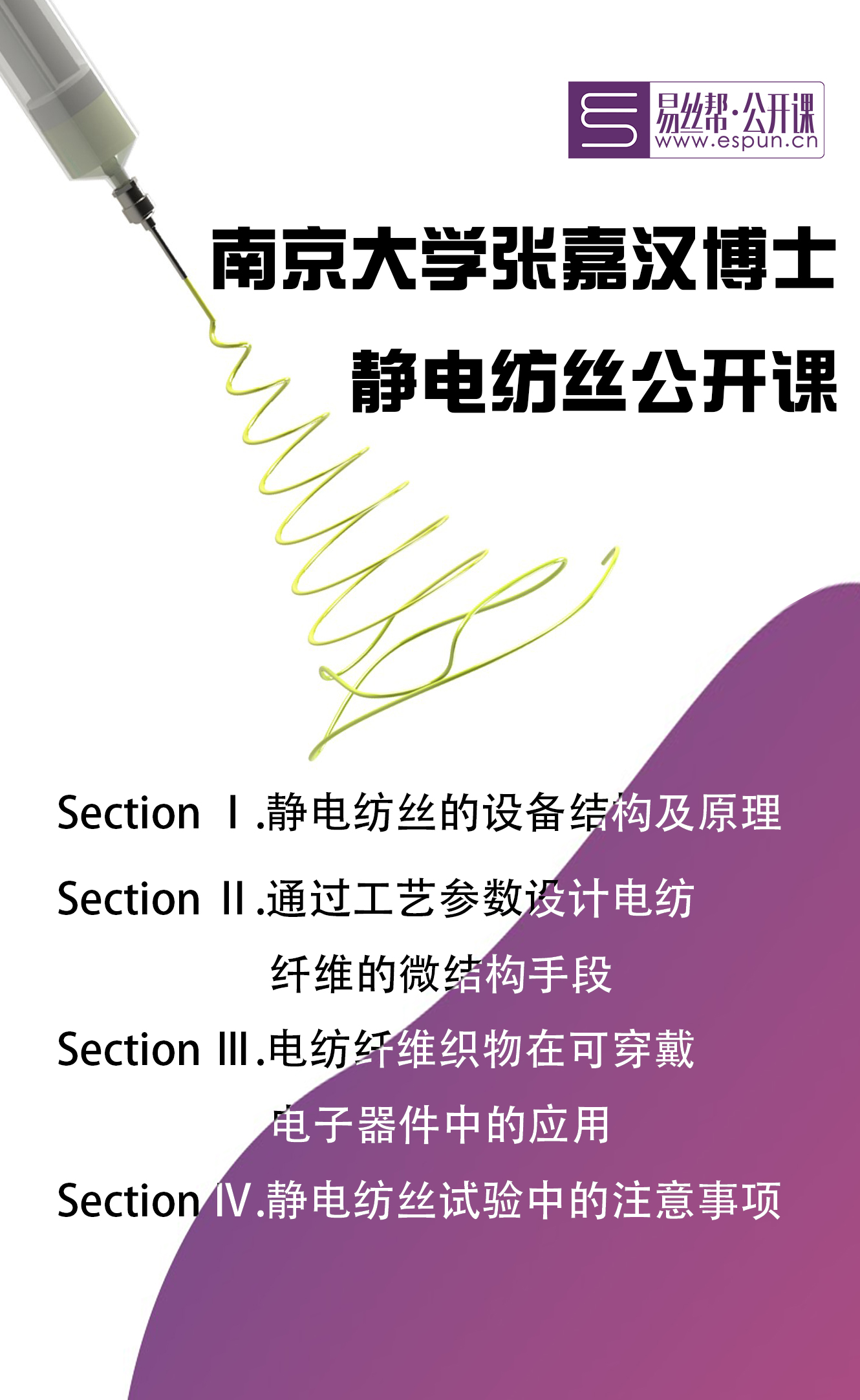 【课堂Online】Section 1.静电纺丝的设备结构及原理