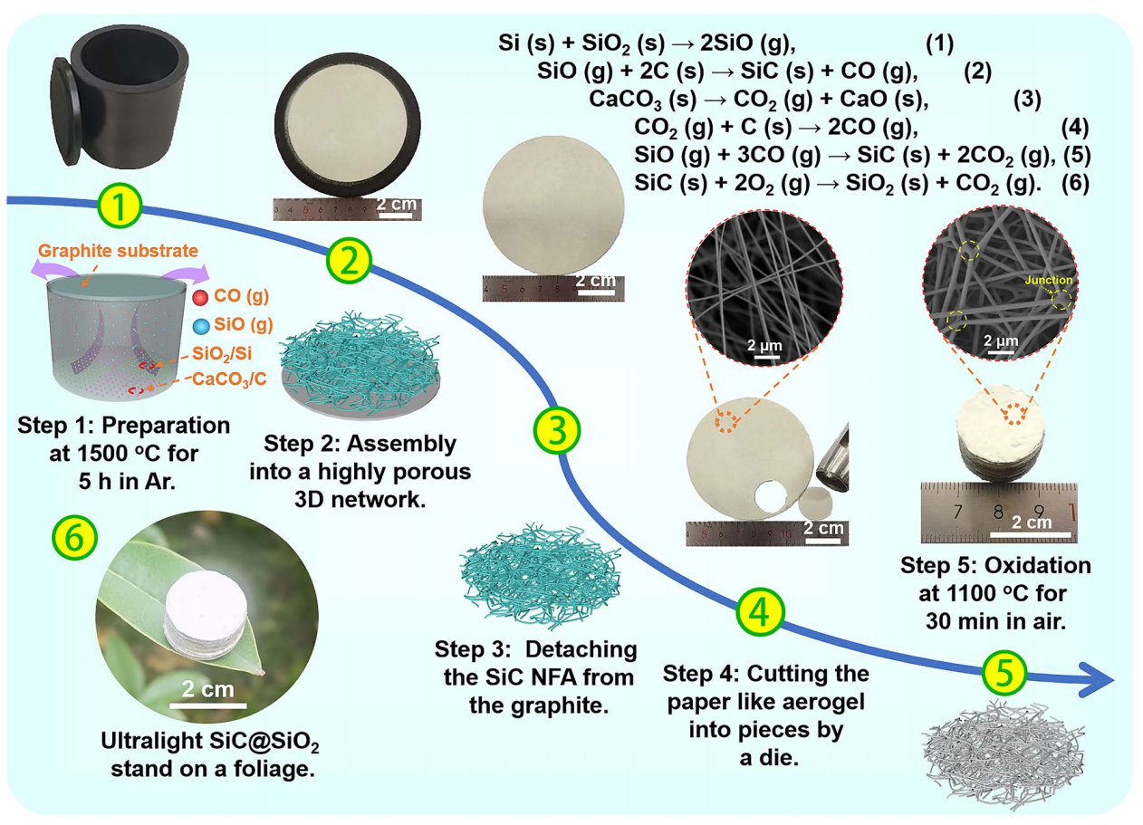 郑州大学张锐&范冰冰Nano-Micro Lett.：多功能SiC@SiO2纳米纤维气凝胶的制备及其在超宽带电磁波吸收中的应用