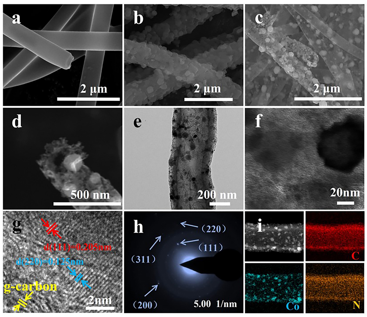 河北大学李玲&张文明Int. J. Hydrogen Energy：CoNC-HCNFs多功能电催化剂的制备及其在整体水分解和锌空气电池中的应用