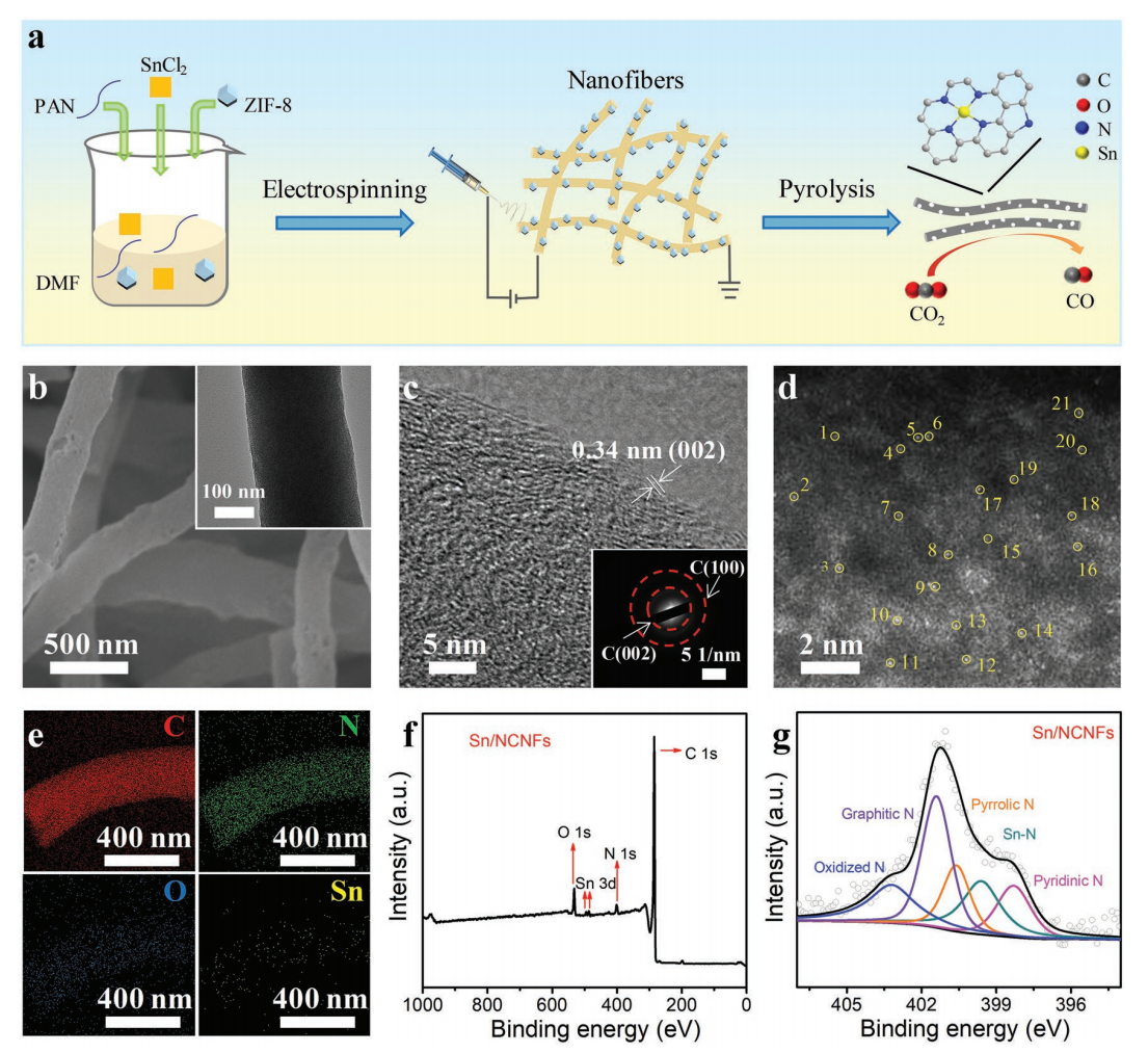 浙江大学侯阳Adv. Funct. Mater.：多孔Sn/NCNFs电催化剂的合成及其CO2电解还原性能评估