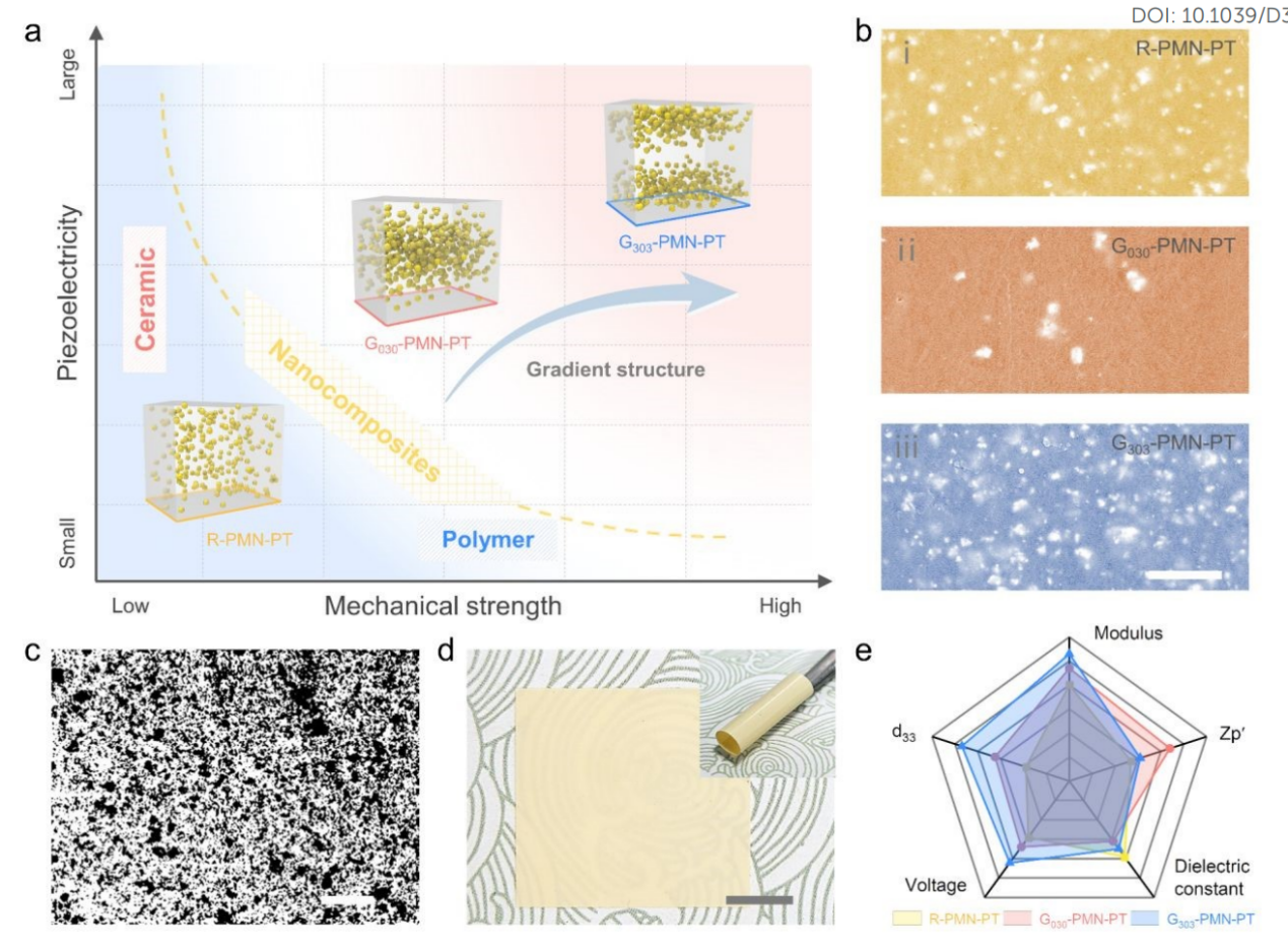 西南交通大学杨维清&邓维礼Mater. Horiz.：利用三维梯度结构调制压电复合材料的压电性和机械强度