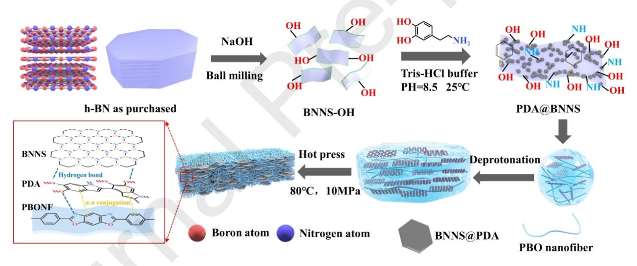 哈尔滨工业大学朱嘉琦&曹文鑫Chem. Eng. J.：具有优异热稳定性、耐磨性和可调光热性能的仿生坚固、高导热BNNS/PBO纳米纤维薄膜