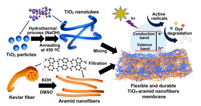 南京理工大学吉庆敏&姜炜Chin. Chem. Lett.：具有柔软性和耐久性的TiO2纳米管-芳纶纳米纤维杂化膜用于光催化染料降解