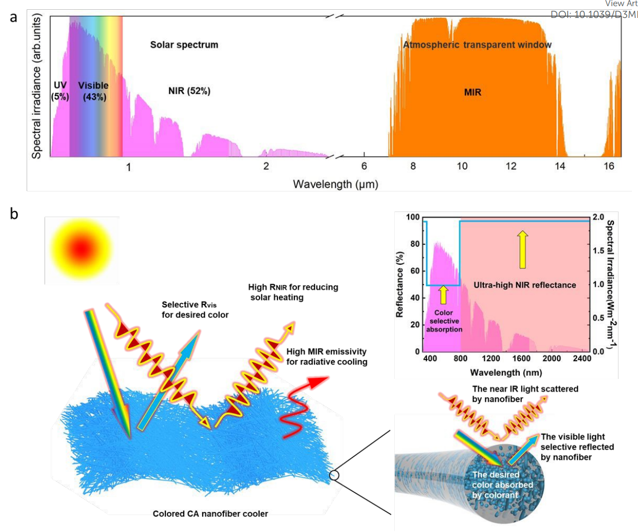 东华大学季东晓&覃小红Mater. Horiz.：选择性光谱吸收纳米纤维实现彩色日间辐射冷却