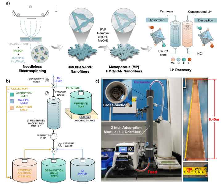 新加坡南洋理工大学王蓉教授：可规模化制备的介孔电纺纳米纤维膜，从海水淡化盐水中实现高效锂富集