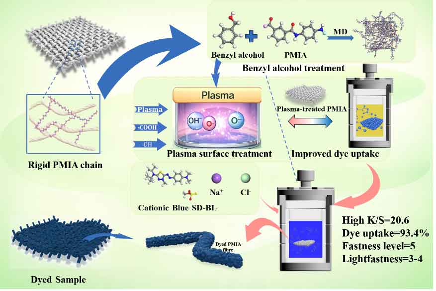 江南大学朱博：等离子体表面活化与醇类载体协同染色，为高性能芳纶纤维高效染色提供新思路